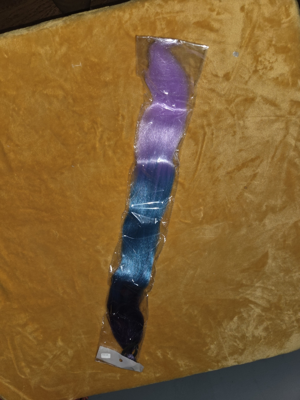 Ombre Purple and Teal Synthetic Hair Accent - Unbranded
